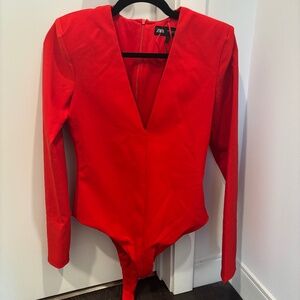 Bodysuit, Zara, Red,  XS New without tags